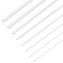 OLYCRAFT 32Pcs 30cm ABS Plastic Tube 2/2.5/3/4/5/6/8/10mm Diameter White Round Hollow Tubes Plastic Model Tube White Plastic Rods Round Bar Hollow Tu