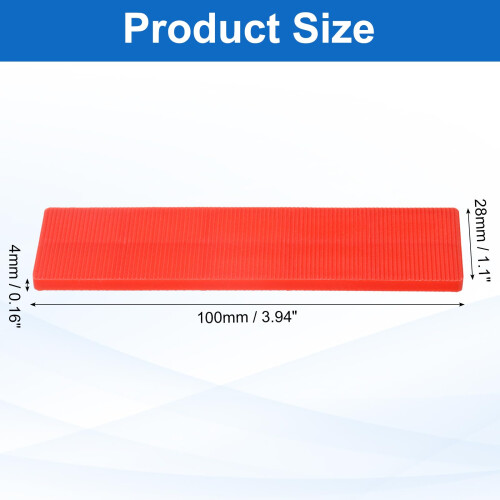 sourcing map 20 Pcs Plastic Flat Shims for Leveling, 4mm(5/32") Structural Tile Composite Shims, Plastic Glazing Blocks for Home Improvement, Window, 1