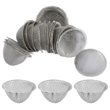 Hopzab 40 Pcs Stainless Steel Pipe Screen Filters, Adjustable Size Reusable Metal Mesh Gauzes, Pre-Cut Tapered Bowl Filters for Vaporizers, Water Pip