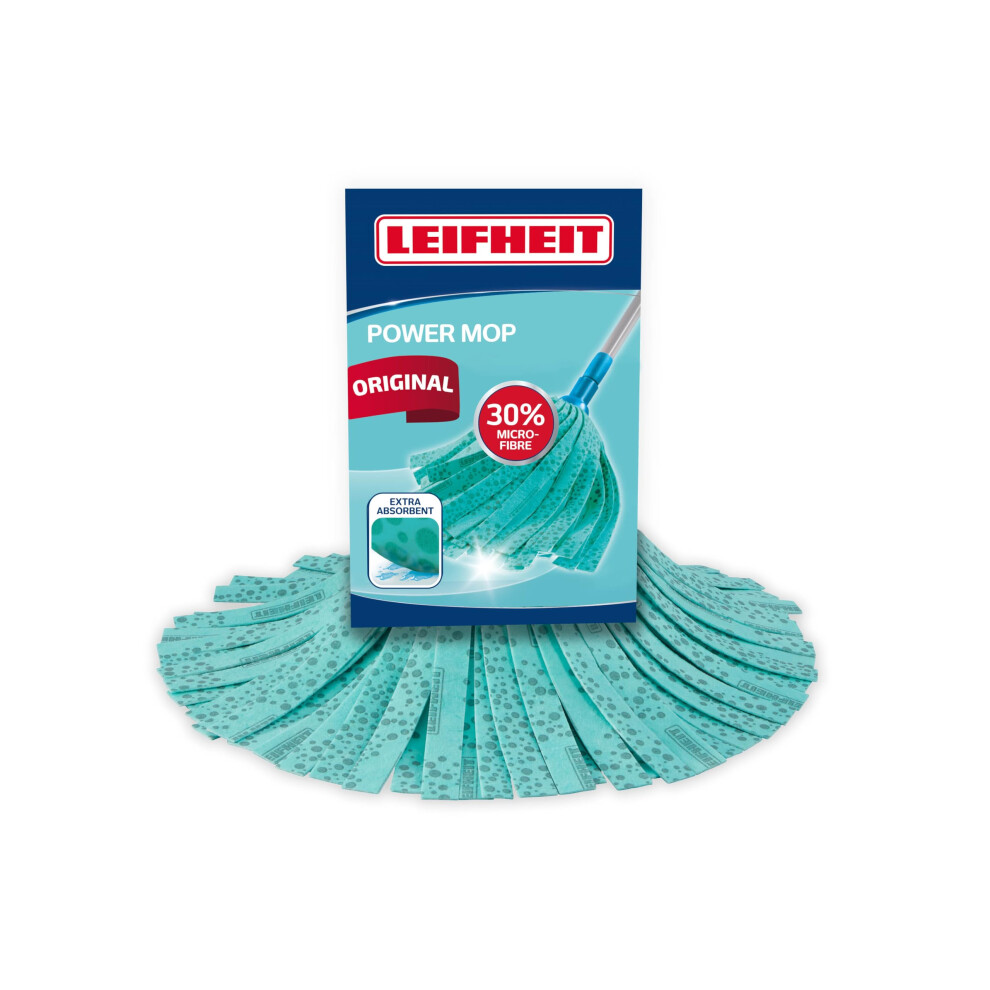 Leifheit Replacement Mop Head For Classic Mop, Viscose Plus Mop Head, Viscose, Washable At 60 Degrees, Universal Screw Thread Connection To Handle, T