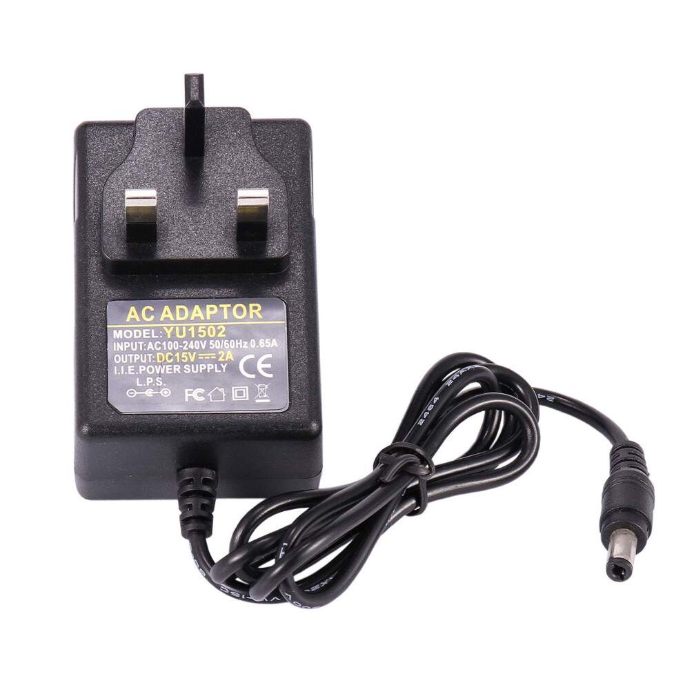 15V 2A Power Supply Adapter - Colm Ac 100-240V 50-60Hz Dc 15 Volt 2Amp 30W Transformer Charger Interface Size 5.5X2.5mm 15V/2A Uk Plug 81740178