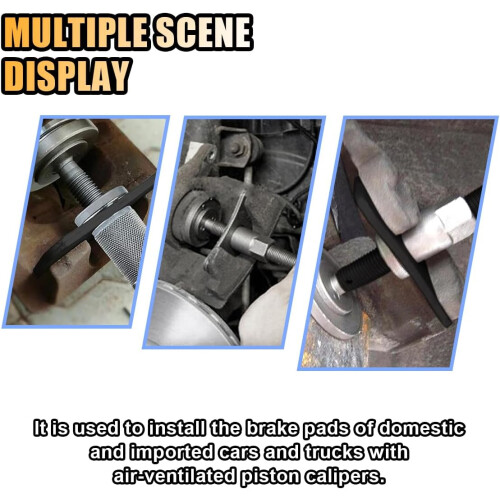 Brake Caliper Piston Tool for Easy Brake Pad Installation, RightHand Thread Rear Disc Replacement 2