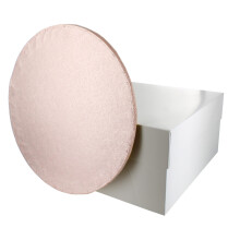 Culpitt Rose Gold Board & Box Set | 8" | White Cake Box & Drum, Box And Cake Board, Storage & Transport Combo