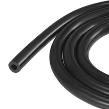 TOP-VIGOR Silicone Tube 6mm ID x 12mm OD 1.5m / 4.92ft Length, Flexible Silicone Rubber Tubing Water Air Hose Pipe for Pump Transfer Black