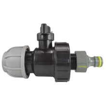 Mdpe Water Supply Pipe Outlet Valve to Garden Hose Fitting,Kits for 20mm,25mm and 32mm Pipe,Ideal for a Quick and Easy Water Supply Outlet (25mm)