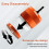 28MM Metal Copper Pipe Cleaner Set with 6.35mm Hex Shank, Replaceable Brush, Each Set Additional 3Pcs Replaceable Blades for Cleaning Rust, Stains, P 3