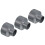 PATIKIL PVC Reducer Pipe Fitting 75x40mm, 3 Pack Straight Coupling Adapter Connector, Gray 1