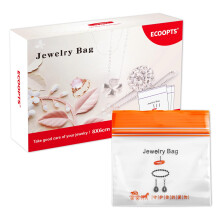 ECOOPTS 30 Resealable Zip Lock Jewellery Bags, Reusable Clear Plastic, 6*6CM