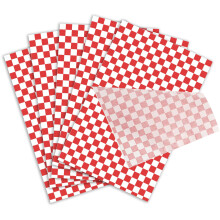 Greaseproof Paper Sheets, 100 Pcs Checkered Grease Proof Burger Sandwich Food Wrapping Paper Sheet for Sandwich 7.48 x 12 Inch