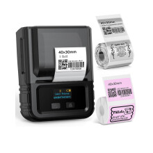 Phomemo M120 Bluetooth Label Printer - Thermal Label Maker Machine Compatible with Phones & PC for Address, Barcode, Home, Office, Wireless Label Mak