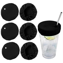 Drink Covers, 6Pcs Anti-Spike Drink Protector for Women, with Straw Hole, Anti-Dust,Insect, Reusable, Washable Fits Most Cups & Glasses, for Outdoor