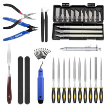 42 Pieces 3D Printer Tools Kit, Model Tools Kit Includes Deburring Tool, Removal Tools, Tube Cutter, 3D Print Accessories for Cleaning, Finishing and