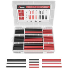RED WOLF Heat Shrink Tubing Kit, 3:1 Ratio Waterproof Shrink Wiring Tube Adhesive Lined Electrical Cable Wire Sleeve Assortment Marine Grade Set Insu