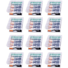GTIWUNG 12 Pcs AA/AAA Cell Battery Storage Case Holder Box, Plastic Battery Case for Batteries and Rechargeable Batteries, Clear Color
