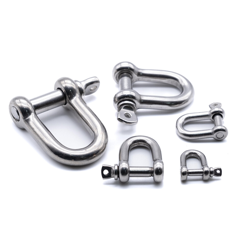 Stainless Steel D Shackle A4 316 Marine Grade - Other Sizes/Quantities Available - (M6, 1) 83952432