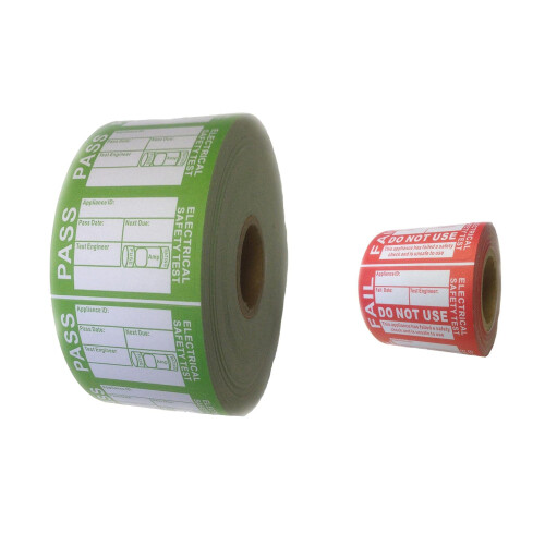 1000x PAT Test Labels Passed with 200x Free Failed Labels