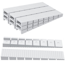 30 PCS Plastic Shims for Furniture Feet Leveling like Chair Leg Table Leg (White)