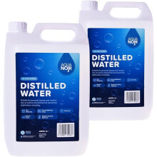 AQUANOIR Distilled Water 10L (2 x 5L) | Ideal for Steam Irons, CPAP Machines & Car Batteries| Purified Water | Made in UK