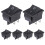 VEXUNGA Rocker Switch On/Off 4-Pin Toggle Switch AC 16A 250VAC 20A 125VAC Black Rocker Switch Built-in Switch Rectangle Embedded Boot Switch (Pack of 1