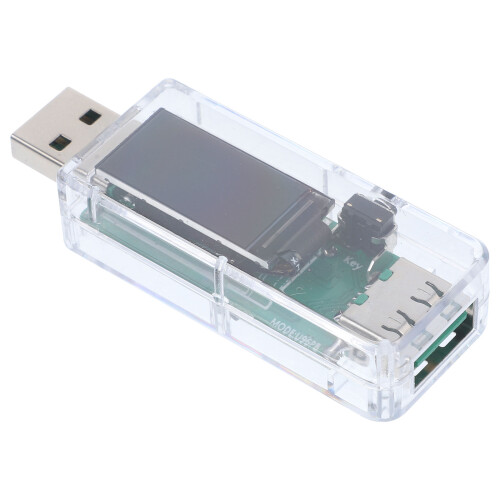 3St USB A Power Meter Transparant Auto USB Spanning En Tester 1