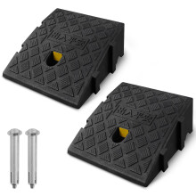 Kerb Ramps 11cm Height Curb Ramp, Portable Ramps For Cars, Wheelchair, Steps, Mobility Scooters, Lawn Mower, Threshold Driveway, Pavement, With 2 Exp