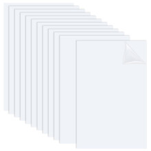 OLYCRAFT 12 Sheets White ABS Plastic Sheet 15x10cm ABS Plastic Panel 0.5mm Thick Hard Plastic Sheet Polystyrene Flexible Plastic Board Sheet for Buil