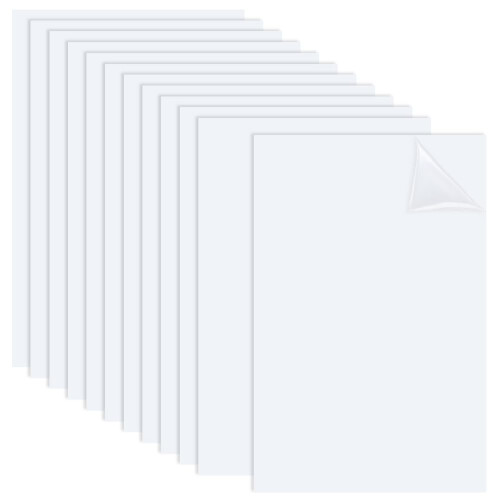 OLYCRAFT 12 Sheets White ABS Plastic Sheet 15x10cm ABS Plastic Panel 0.5mm Thick Hard Plastic Sheet Polystyrene Flexible Plastic Board Sheet for Buil