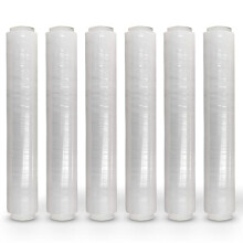 G4GOODS 6 Rolls Clear Shrink Wrap 500mm x 150m x 23mu (1.25 kg) Standard Core Tear Resistant Shrink Wrap & Stretch Wrap Water & Moisture Proof Indus