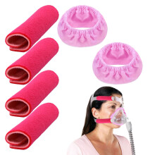 CPAP Mask Liners,6PCS Sleep Apnea Mask Liners with CPAP Anti-Indentation Pads Kit,CPAP Strap Covers,Sleep Apnea Mask Liners for CPAP,Suitable for Ful