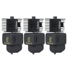 3pac A1 Mini/A1 Hotend Print Head Hot End Kit 0.2mm+0.4mm+0.6mm Extruder Upgrade High Temperature 0.4 mm Hardened Steel Nozzle Replacement with Silic