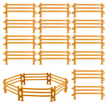 CONNECTION 60 Pieces Plastic Horse Corral Fencing Accessories Playset 9 4 cm Mini Farm Fence Toys Horse Fence Toys for Barn Miniature Animal Fences