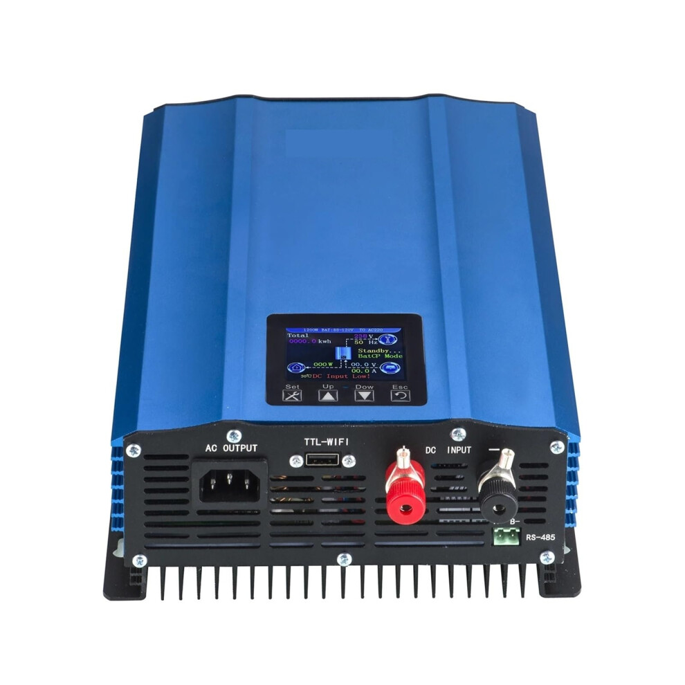 1000W Grid Tie Inverter Mppt Pure Sine Wave With Limiter Lcd Display Battery Discharge Wifi Optional 9044945251883