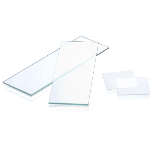 QWORK 100 PCS microscope slides and 200 PCS cover slips 2