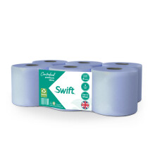 COS 18 ROLL Swift Centrefeed Blue Premium 150m - 2 Ply Embossed - Strong & Absorbent Hand Towel - Ideal for Home, Office, Kitchen, Garage & Commerci