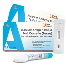 2 x ALLTEST Helicobacter Pylori Tests | H Pylori Test Kit for Home Self-Test Faecal Screening of Stomach Ulcers & Gastritis | Stomach Ulcer Test | Re