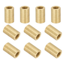 sourcing map 12Pcs Sleeve Bearings, 6mm Bore x 10mm OD x 16mm Length, Self-Lubricating Sintered Bronze Bushings