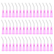 Elbow Blunt Tip Dispensing Needle: 100PCS 18G Dental Pre- Bent Irrigation Needle Tips Disposable Oral Cleaning Tool Composite Needles