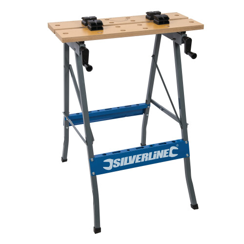 Silverline Silverline TB01 Portable Folding Workbench, Brown, 100kg