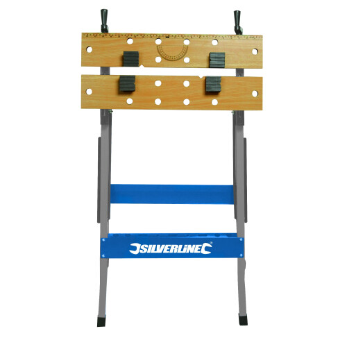 Silverline Silverline TB01 Portable Folding Workbench, Brown, 100kg 1