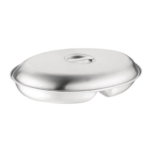 Olympia Oval 12" Vegetable Dish Stainless Steel Serving Plate Tableware 1
