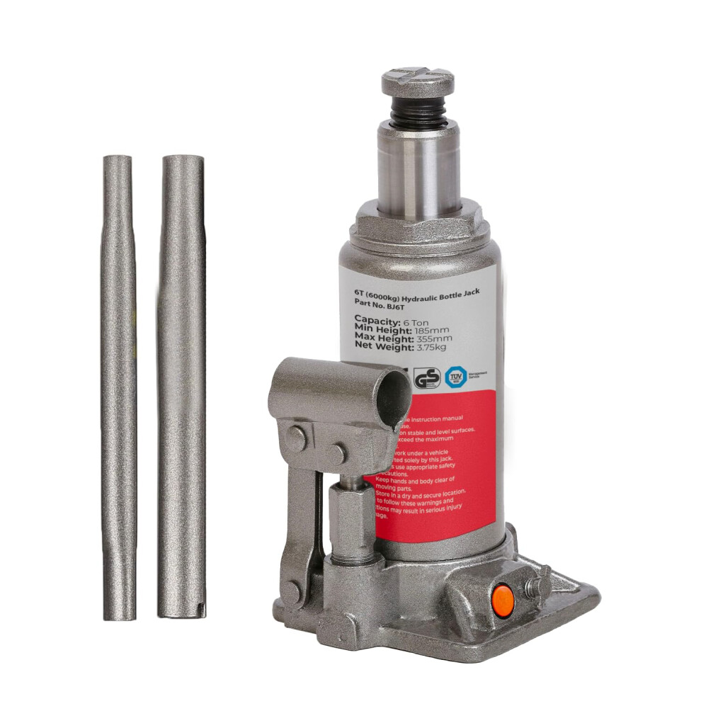 Simply Auto 6T Hydraulic Bottle Jack Bj6t (6 Tonne, 6000Kg), Metallic Red 58562048