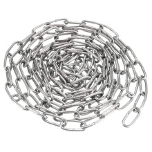 sourcing map Stainless Steel 304 Hardened Proof Coil Chain 1.5m Length 1.5mm Thickness Zinc Plated