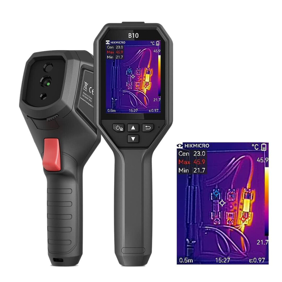 Hikmicro B10 256 X 192 Ir Resolution Thermal Imaging Camera With 2Mp Visual Camera, Full Screen Measurement, 25 Hz Refresh Rate Handheld Thermal Came 40203089
