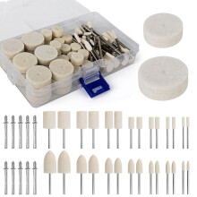 88PCS Dremel Polishing Kit,Metal Polishing Kit, Polishing Buffing Wheel Wool Felt Polishing Wheel for Dremel Rotary Tool Accessories, with 1/8" Shank