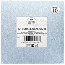 Culpitt Select 12" 3mm Square Cake Boards, 3mm Double Thick Cards For Celebration Desserts, Birthday Treats, Cupcakes, and More! 12 Inch, Pack Of 10