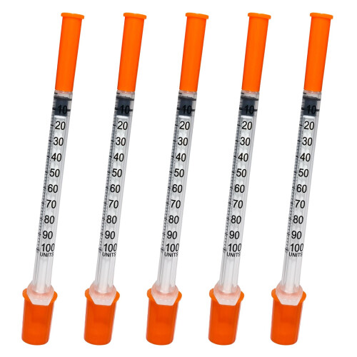 100 Pack 1ml 30G 13mm Precision Plastic Multiple Uses Measuring Tools, Laboratory Accessories, Individually Sealed Packaging