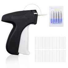 MIPIACE Labeling Gun with 5 Replacement Needles and 1000 Barbs for Clothes, Socks, Hats, Clothes (Black)