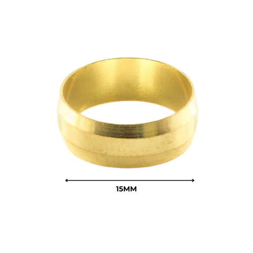 15mm Compression Brass Olives - Pack of 10 (15MM) 1