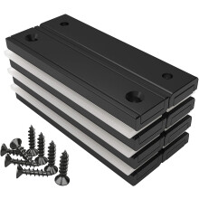 Magnetpro Pack of 8 Rectangular Magnets 80 LBS Force 60 x 13.5 x 5 mm Black Epoxy Coating Ultra Force Rust Resistance Suitable for Outdoor Use Househ