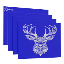 Creatorally Laser Engraving Blanks, Engravable Materials for Laser 30x20 cm 1.3mm, ABS Plastic Sheet 4Pcs Double Color for Crafting Custom Sign (Whit